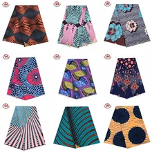 Африканская восковая полиэфирная ткань дешевая высокое качество Анкара африканская вощеная ткань принтом Z002