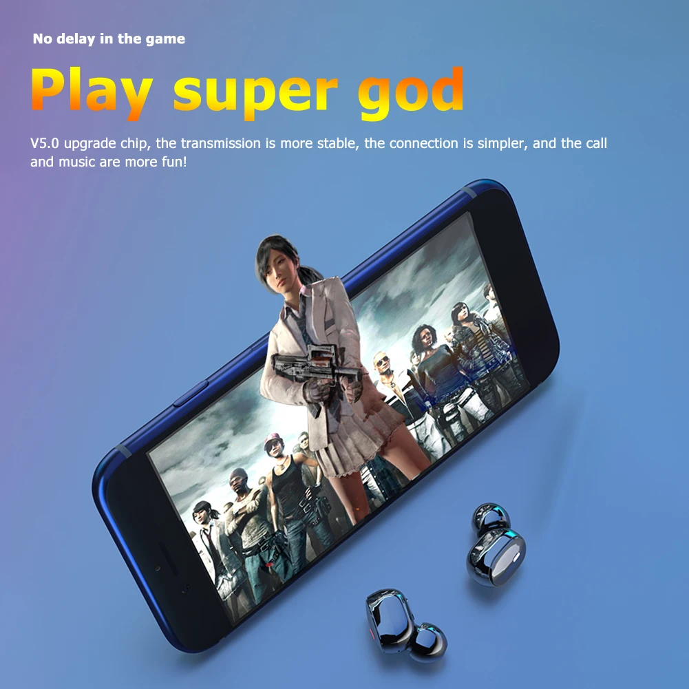 TWS Earbuds Bluetooth 5 0 Wireless Stereo In ear Earphones with Charging Case Earpiece Bluetooth Sport Earbuds Headset