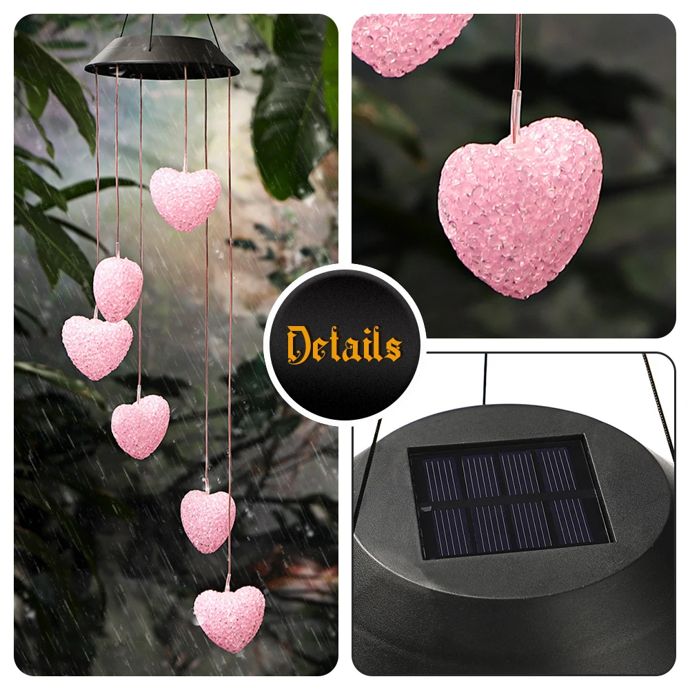 solar garden lanterns LED Solar Power Wind Chime for home decoration and gifts Waterproof  Christmas Windbell Light garden balcony outdoor Xmas Decor solar wall lights