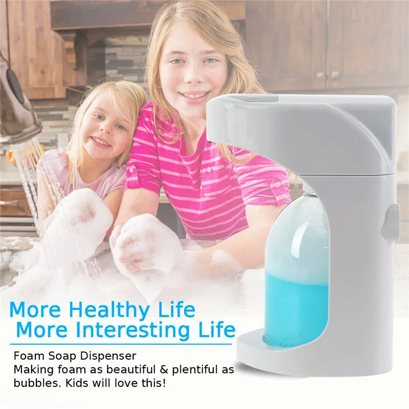 

500ML Wall Mounted/On Countertop Hands free Automatic Foam Soap Dispenser for Bathroom Kitchen Foaming Automatic Soap Dispenser