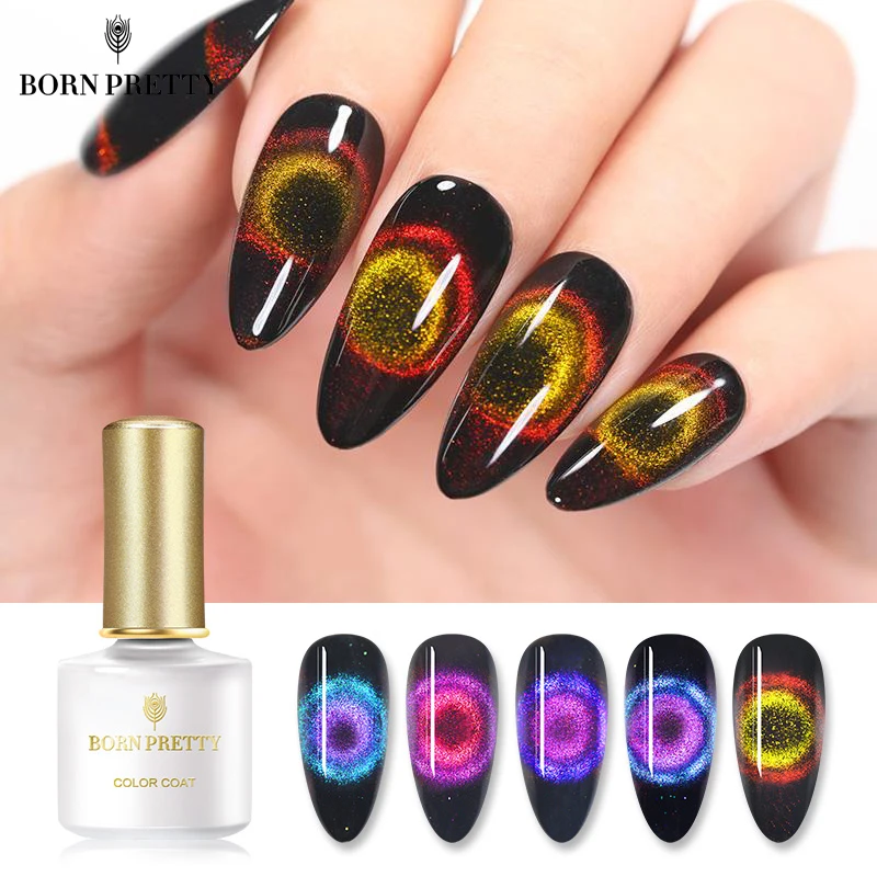 BORN PRETTY 9D кошачий Гель лак для использования с магнитом 6 мл эффектом черного