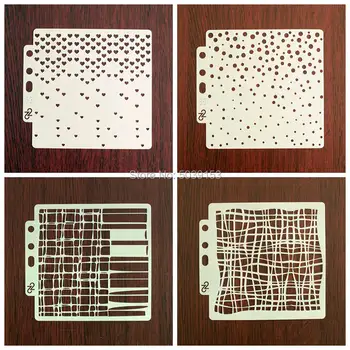 

Art Backgrounds Embossing Wall Layering Hollow Stencil Stamping Scrapbooking Painting Pre-drawing Ruler Masking Spray Template