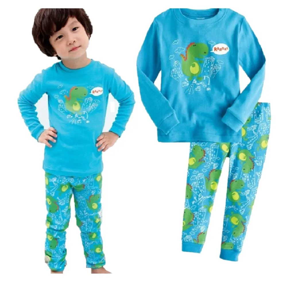Children Cotton Pajamas Sets 2-Pieces For 2 3 4 5 6 7 Year Boys