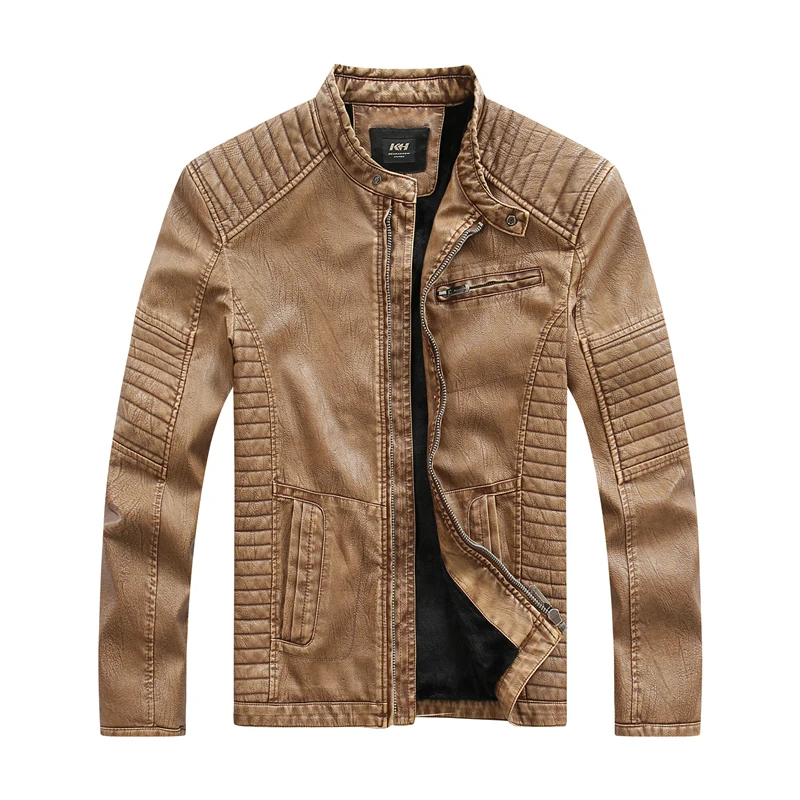 Мужская деловая куртка из искусственной кожи с искусственным мехом Chaqueta Cuero hombre