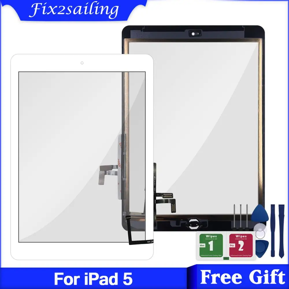 For iPad Air 1 5 A1474 A1475 A1476 Touch Screen Digitizer+Home Button Replacement | Компьютеры и офис