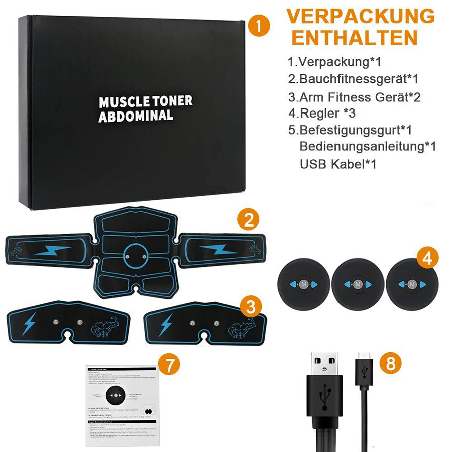 Smart Fitness Belt Muscle Stimulator Fat Burner Anticellulite Slimming EMS Patch Men And Women Abdominal Muscle Training Device
