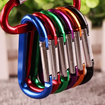 

1 Pcs Booms Fishing Aluminum Alloy Carabiner Keychain Outdoor Camping Climbing Snap Clip Lock Buckle Hook Fishing Tool Random