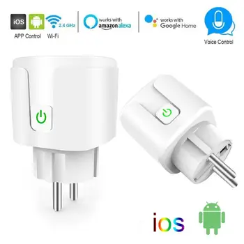 

Smart Plug WiFi Socket EU 10A/16A Power Monitor Timing Function Tuya SmartLife APP Control Works With Alexa Google Assistant