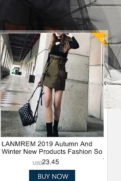 LANMREM Autumn And Winter New Products Fashion Solid Color High Waist Long Section Over The Knee Mesh Skirt Women PB213