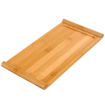 

Natural Bamboo Tea Tray Bamboo Cup Plate Food Dessert Service Tray Plate for Kung Fu Tea Accessories