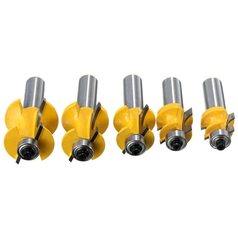 5 шт. 1/2*1/4 1/2*5/8 Карбид Bullnose маршрутизатор Набор бит C3 наконечником 1/2 &quotхвостовик