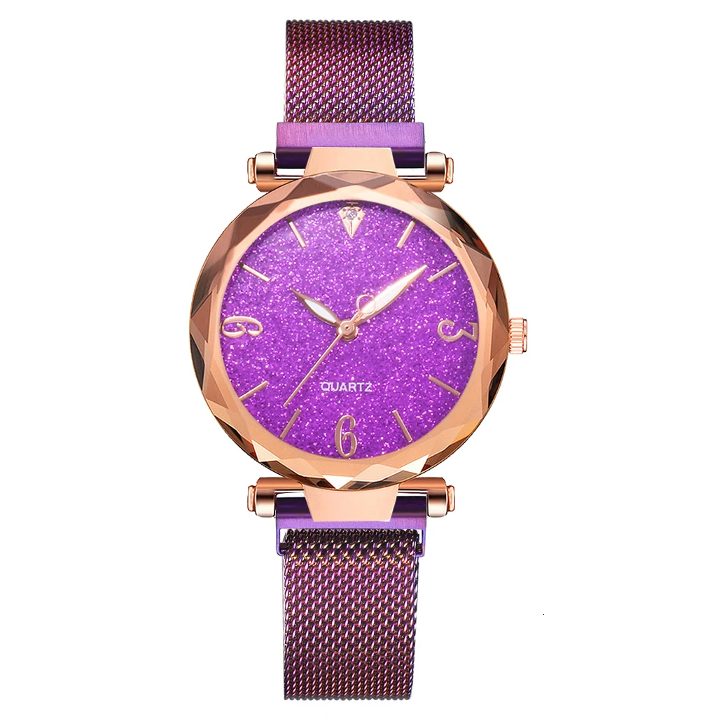 Лидер продаж женские часы с магнитной пряжкой звездное небо роскошные женские кварцевые часы из нержавеющей стали Relogio Feminino дропшиппинг