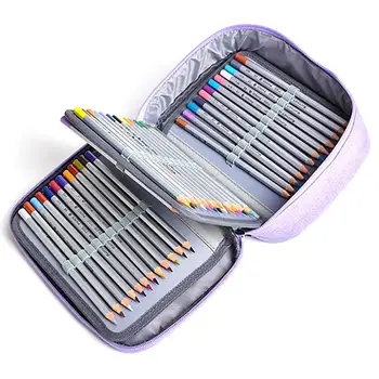 

Large Capacity 72 Holes Polyester Pencil Case Zipper Closure Pen Bag Stationery Storage Pouch School Pencil Case School Supplies