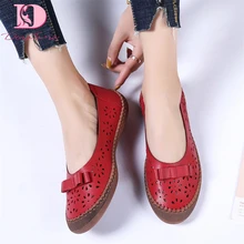 Doratasia/модель года; водонепроницаемые мокасины из натуральной кожи с круглым носком без застежки; летняя удобная повседневная женская обувь для мам; женская обувь на плоской подошве; большой размер 45