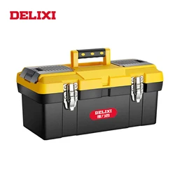 DELIXI Caja de Herramientas doble para electricista, almacenamiento portátil, multifunción
