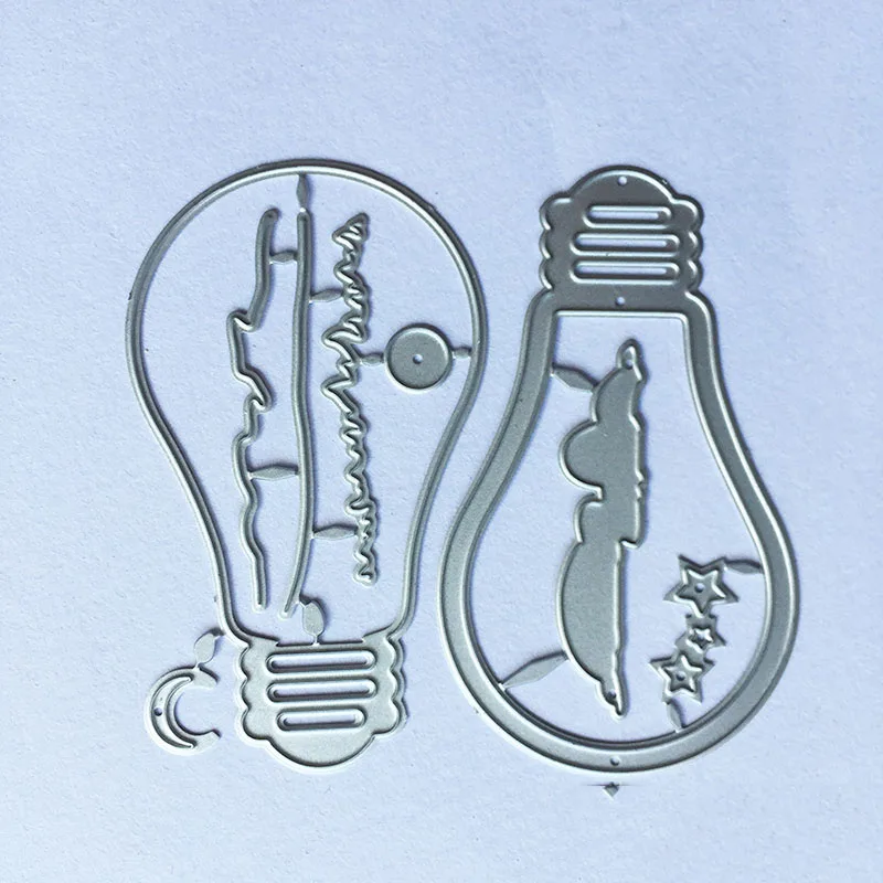 2019 New Delicate Light Bulb Embossing Metal Cutting Dies Kscraft Die Cuts for Scrapbooking Card Making Christmas | Дом и сад