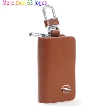 

Leather Car Key Cover Men Women Keychain Fashion Key Case For All Car Brands Picture Option Free Shipping