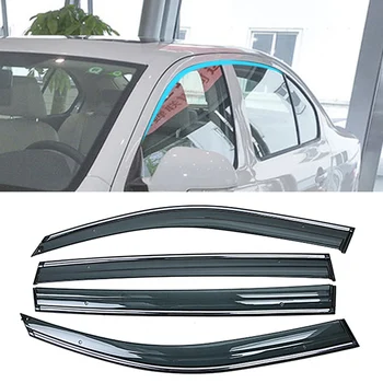 

For SKODA Octavia 5E 2012-2019 Auto Car Window Sun Rain Shade Visors Shield Awnings Shelter Protector Cover Trim Frame Sticker