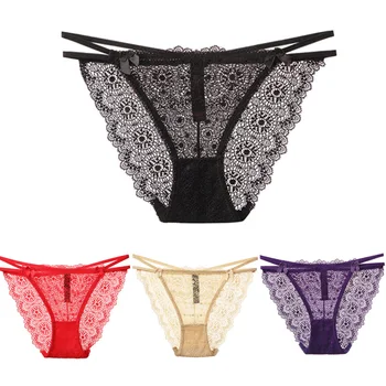 

Lace Thongs G String Plus Size Women Underwear Ladies Transparent Sexy Panty See Through Female Thong Tanga 20