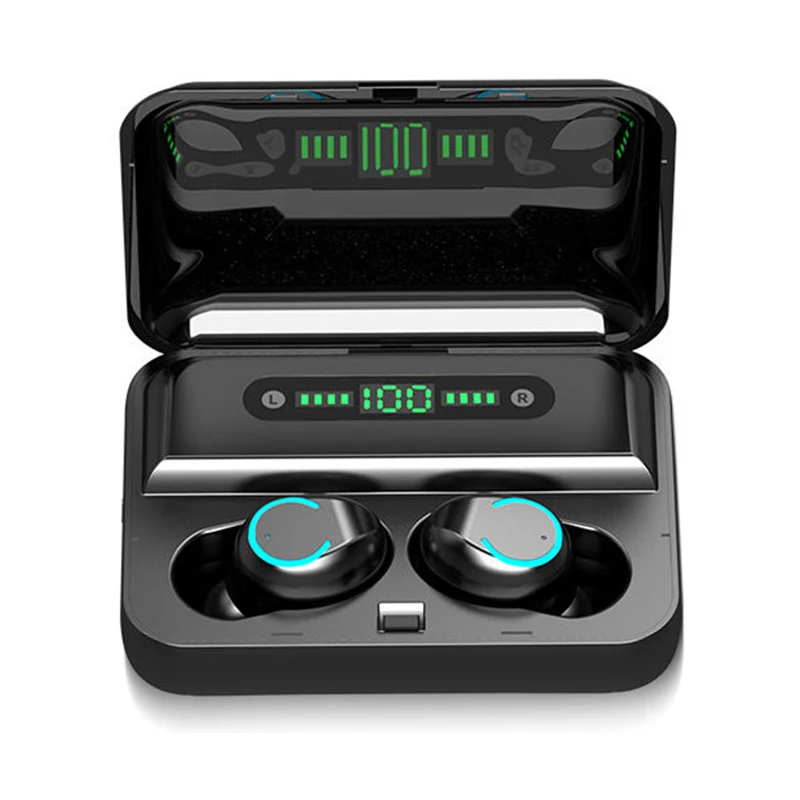 2200mAh LED Bluetooth Wireless Earphones Headphones Earbuds TWS Touch Control Sport Headset Business Earphone Music Headphone