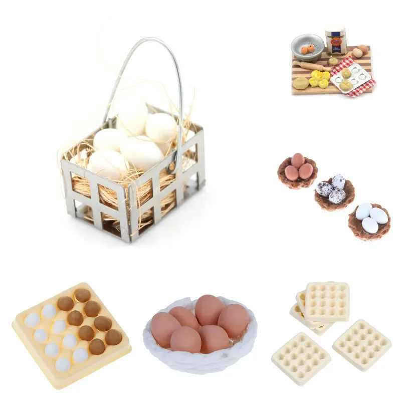 Мини-Корзина для еды и яиц подносы кукольного дома кулинарные игры игрушки