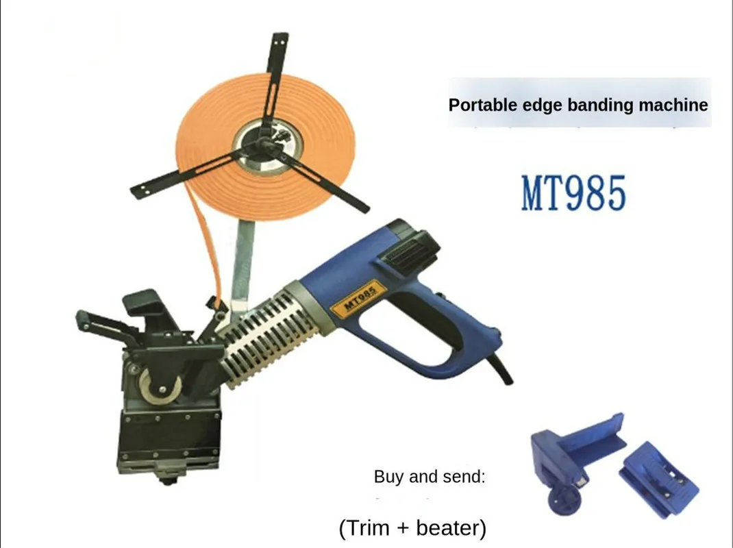 Discount  MT985 Small Woodworking Portable Curved line Manual Edge Banding Machine Home Improvement Decoratio