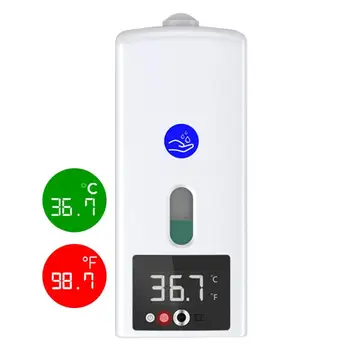 

1000ml 2 In 1 Smart Wall-Mounted Automatic Non-Contact Temperature Measuring Soap Dispenser Infrared Sensor Hand Sanitizer