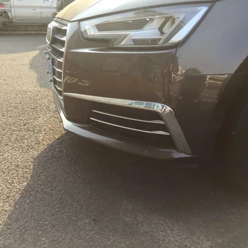 

2Pcs ABS Chrome Exterior Front Foglight Eyelid Fog Light Eyebrow Lamp Cover Trims Car Styling For Audi A4 Sedan B9/9L 2016 2017