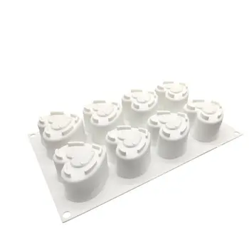 

Love 8 even heart lock silicone mold love cake mold three-dimensional mold baking utensils handmade soap