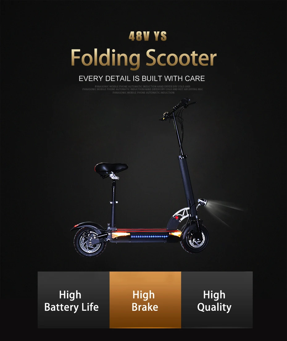 Flash Deal 48V 500w long distance 100km lithium battery electric scooter 10inch powerful electric skateboard patinete electrico adulto LCD 2