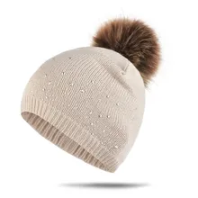 Beanies детские шляпы, Детские зимняя вязаная шапка, детская шапка с помпонами, толстые теплые шапочки для девочек и мальчиков, лыжная шапка, вязаная шапка с бубоном