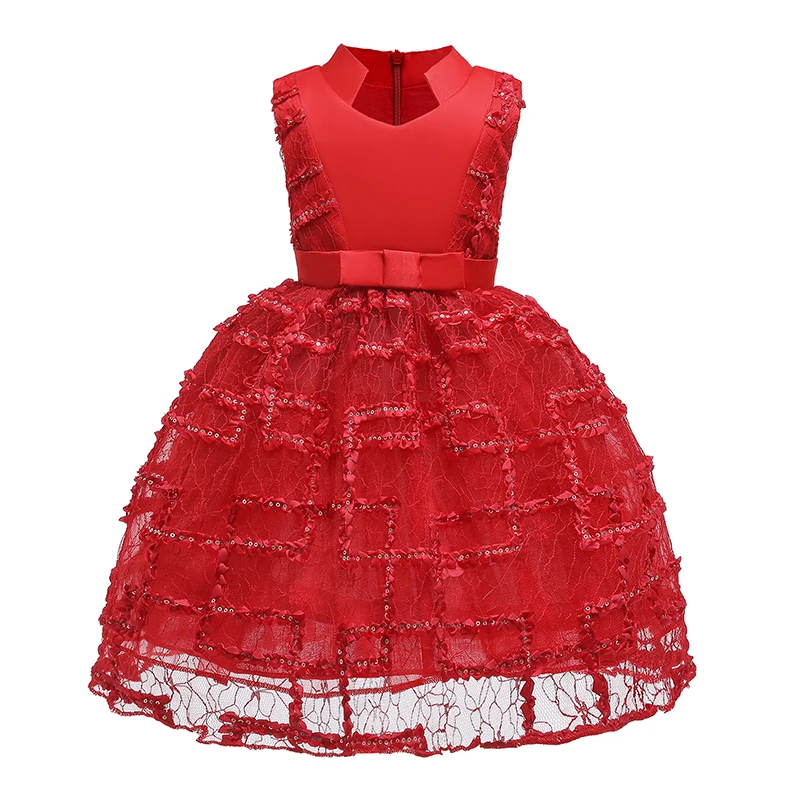 Рождественское платье для девочек Новое поступление на год платья; детская одежда с кружевом и вышивкой, Детские платья принцесс