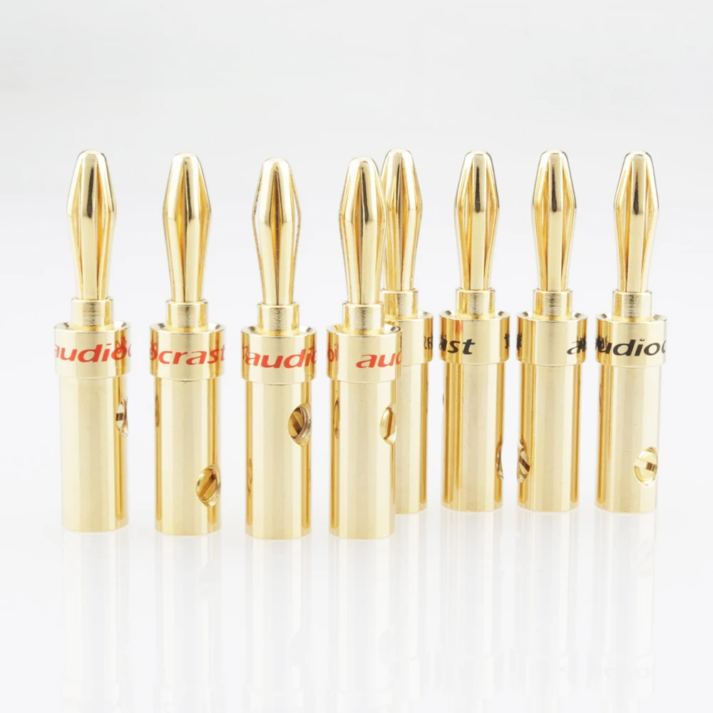 8Xaudiocrast Hi-Fi 4Mm Spine A Banana Connettori Per Altoparlanti/Amplificatori Cavo Per Altoparlanti Hifi Connettore A Banana