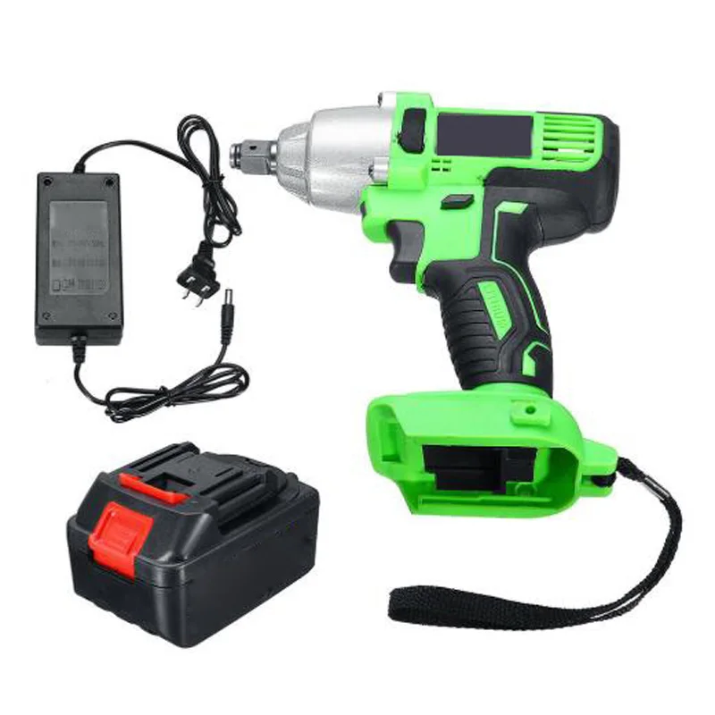 

98VF 110-240V Cordless Impact Wrench Brushless Electric Drill + Charger 12000mAh