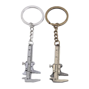 

New Fashion Car Key Mini Vernier Caliper Keychain Car Turbo Key Chain Wholesale