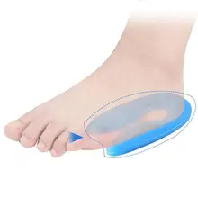 1 pair Silicone Gel Insoles Heel Cushion Soles Relieve Foot Pain Protectors Spur Support Shoe Pad Feet Care Inserts U Shaped border for traveler silicone height increasing insoles heel spur cushion soles relieve foot pain protectors heel cup insole