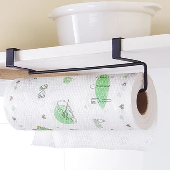 

Cupboard Unit Shelf Kitchen Paper Towel Roll Holder Hanger Storage Rack Iron for home hotel supplies