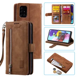 Zipper Wallet Leather Case - Samsung A24 (5G) (Brown)
