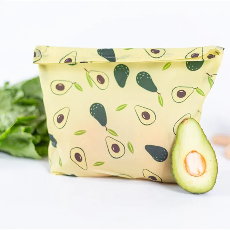 

3 Pcs Beeswax Wrap Fresh-Keeping Bag Cloth Reusable Kitchen Food Fruit Vegetable Safety Customizable Eco-Friendly Storage Bags