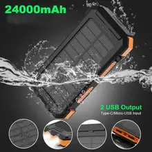 Batterie externe Portable étanche 24000mAh 24000mAh avec boussole pour téléphones portables