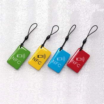 

Waterproof NFC Epoxy Smart Card, NTAG213 Phone Pendant Tag,13.56mhz RFID Label Card, For All NFC Door Attendance Access Patrol