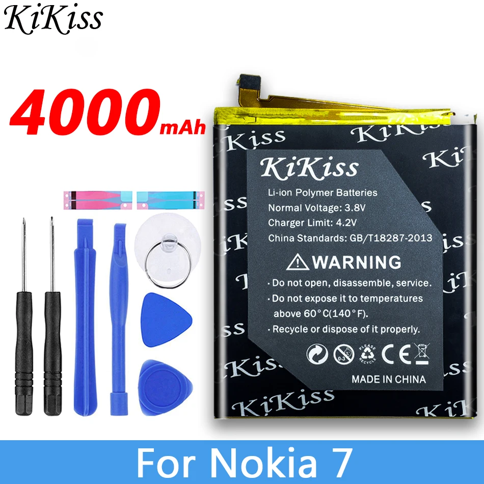 4000 мАч батарея высокой емкости для Nokia 7 Nokia7 HE340 батареи Bateria+ Бесплатные инструменты