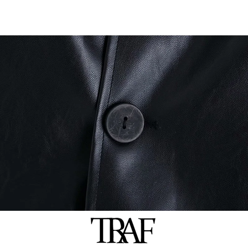 TRAF, Женская винтажная шикарная офисная одежда, юбка из искусственной кожи, модная, эластичная, на талии, с бантом, с поясом, с разрезом, женские юбки