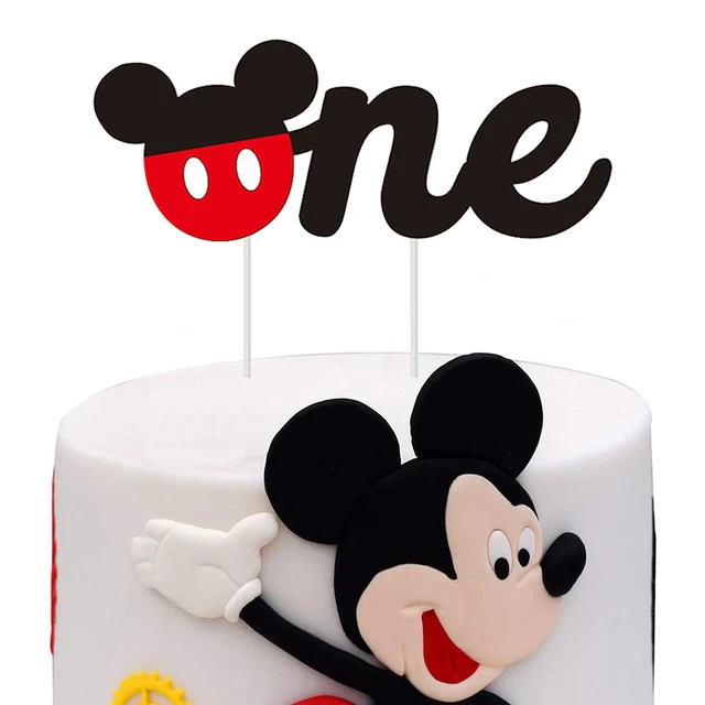 Décoration de gâteau Disney Mickey Mouse, fournitures de fête d'anniversaire  pour bébé - AliExpress