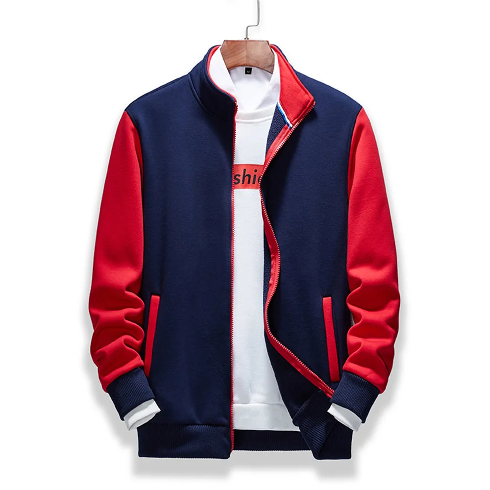 Navy Blue Color Mountainskin мужские куртки пилот Куртка бомбер мужская мода Бейсбол Хип Хоп Уличная стоячий воротник пальто Slim Fit пальто бренд - Цвет: Navy Blue Color