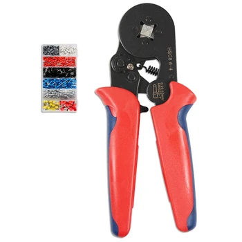 

Multi-Function Crimping Pliers Pipe Terminal Crimping Pliers Insulation Crimping Pliers Set with 1200Pcs Terminal Black + Red