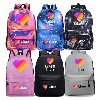 

Russia Style Likee Printed Boys and Girls Backpack Fashion LIKEE Harajuku Backpack Girl Travel Shoulder Bag Student Schoolbag