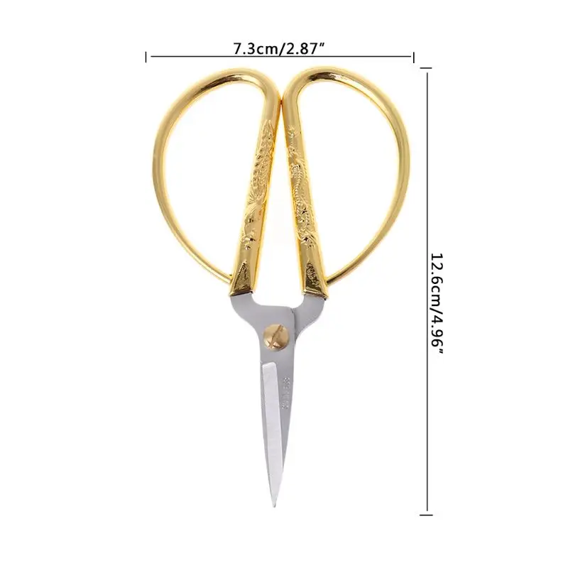 

New Gold Dragon Phoenix Bonsai Scissors Wedding Shears Home Office Cutting Tool