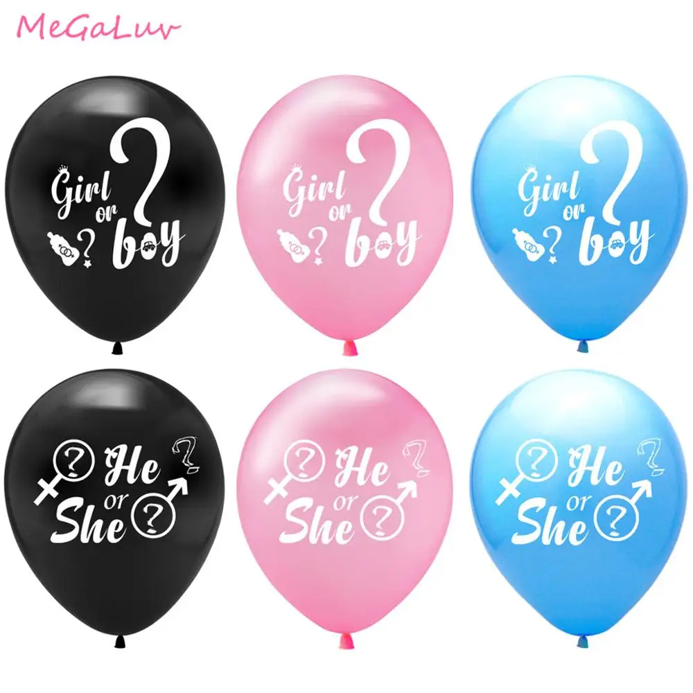 Greeting Cards Party Supply He Or She Gender Reveal 12 Latex Balloons Baby Shower Or Reveal Party Party Supplies