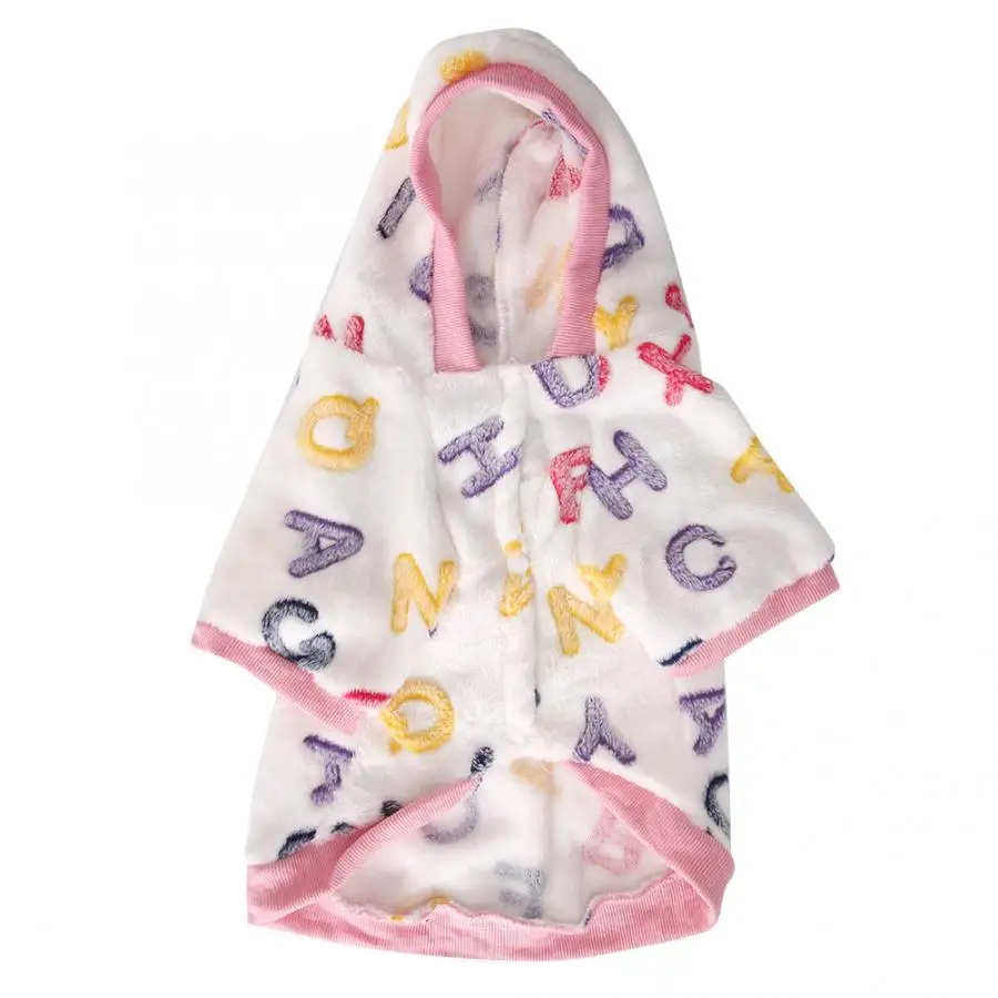 Одежда для собак, зимняя Милая шерстяная одежда для собак с буквенным принтом, одежда для маленьких собак, куртка для щенков, одежда, наряд, костюм для собак